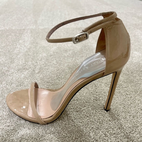 Gorgeous classic! Stuart Weitzman Nudist Beige Patent Leather, Sz 11 - Picture 3 of 10